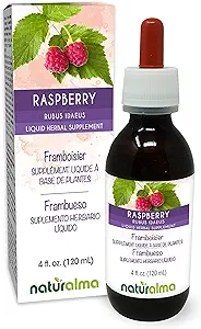 Naturalma Raspberry (Rubus idaeus) Leaf Alcohol-Free Tincture - 4 fl oz Liquid Extract in Drops - Herbal Supplement - Vegan