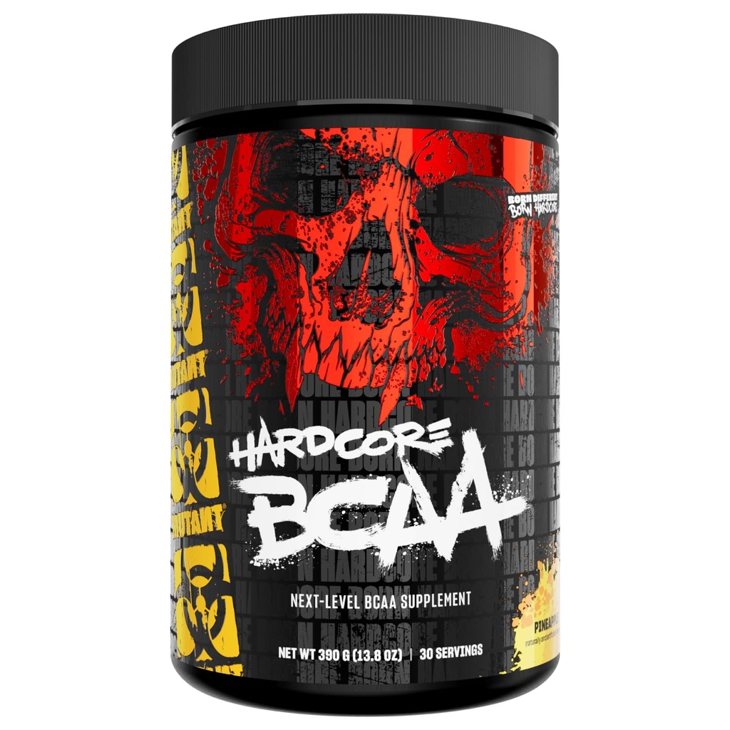 Mutant Hardcore BCAA - Pre, Intra o Post Workout – BCAA Next Level branched-Chain Amino Acids Supplement – Hydration + Recovery - 30 Serving - Pineapple