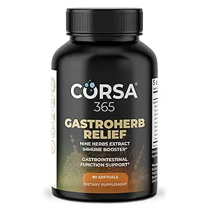 Gastroherb 9 Herb Extract - Airborne Immune Support Supplement - St Johns Wort Licorice Root Thyme Oil Immunity Supplement - Digestive Enzymes Immune System Booster - 90 Softgels
