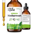 Wild &amp; Organic Motherwort Tincture - Good Mood, Calmness, Total Support - Suplementos para Mujeres con Motherwort Herb - Vegan, Azúcar &amp; Alcohol-Free Extract Drops - 4 fl oz