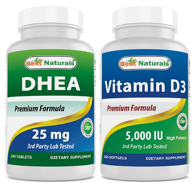 Mejores Naturales Dhea 25mg &amp; Vitamina D3 5000 I