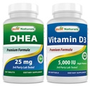 Mejores Naturales Dhea 25mg &amp; Vitamina D3 5000 I