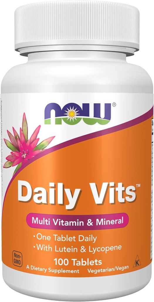 AHORA Suplementos de alimentos, Daily VitsTM, One Tablet Daily con Lutein " Lycopene, 100 Tablets