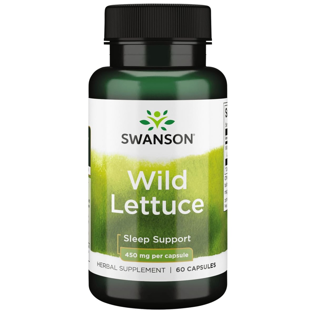 Swanson Full Spectrum Wild Lettuce 450 Milligrams 60 Capsules