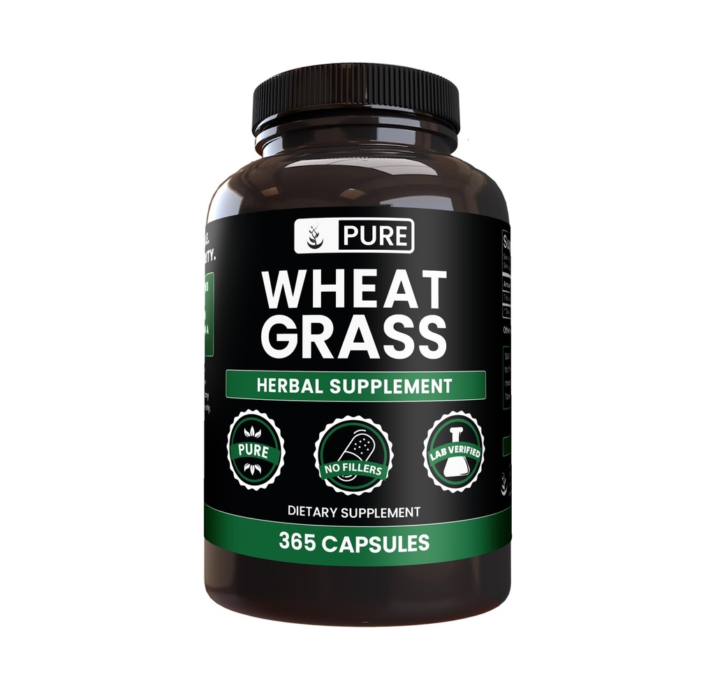 Ingredientes originales puros Grasa de trigo (365 capsules) No hay magnesio o rifles de arroz, siempre puros, lab verificados