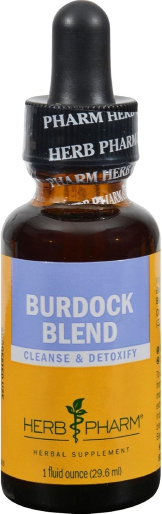Herb Pharm Burdock Blend Liquid Extract to Support Cleansing & Detoxifying - 1 Ounce (DBURD01)