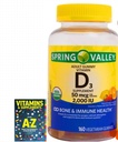 Spring Valley Vegetarian Vitamina D3 Gummies, 2000 UI, 50 mcg, 160 Ct+Mejor Guía Vitaminas Suplementos Book Free Include (No se vende por separado)