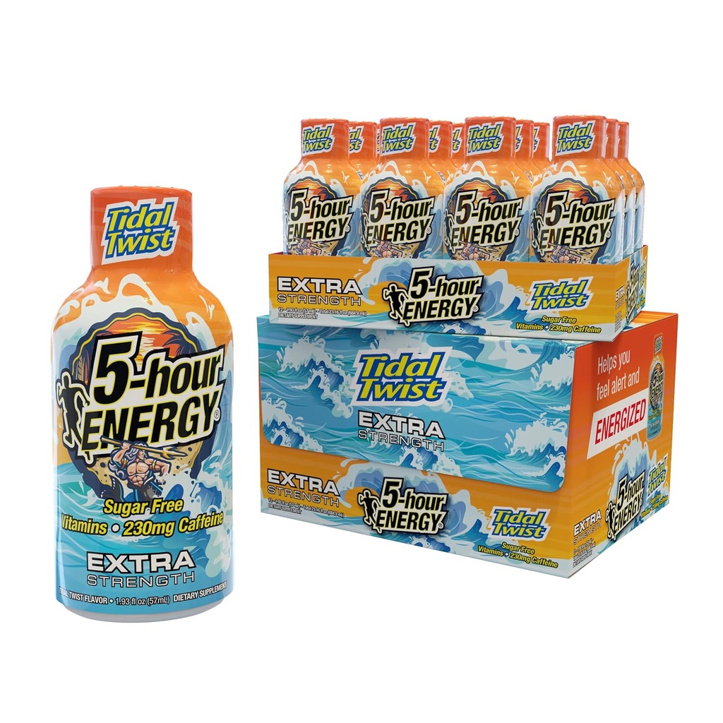 5-Hour Energy Extra Strength Shots Tidal Twist Flavor, 24 Cuenta (1.93 fl oz)