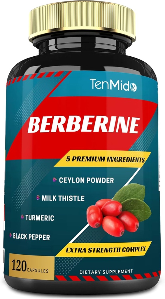 Beberine Extract Capsules, 4 Months Supply & Ceylon, Milk Thistle, Turmeric, Black Pepper ← Immune Function Supports, Weight Management Supplements