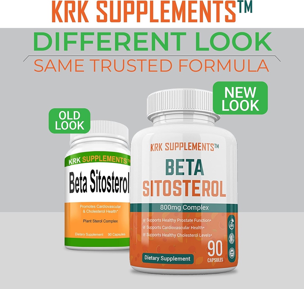Bundle Combo for 3 Total Bottles of Beta Sitosterol 800mg Por Serving 270 Total Capsules