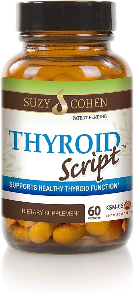 Script de tiroides por Suzy Cohen - Suplemento de soporte de tiroides