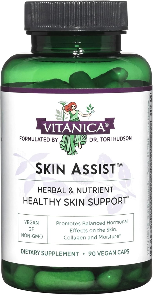 Vitanica, Skin Assist, Skin Support, Vegan, 90 cápsulas