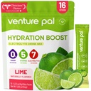 Venture Pal Sugar Free Electrolyte Powder Packets - Liquid Daily IV Hydration Packets ¦ Electrolytes Drink Mix with 5 Vitamins & 7 Electrolytes ← Keto Friendly ← Non-GMO  Certified Vegan ← 16 Sticks