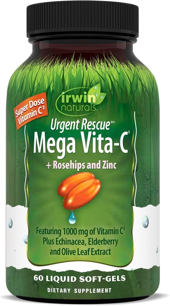 Irwin Naturals Vita C Plus Urgent Rescue, 60 Condes