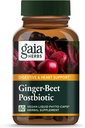 Gaia Herbs Ginger-Beet Postbiótico - Suplemento para Gut & Heart Health Support - Hecho con remolachas fermentadas ecológicas " , libre de lácteos, soja " Gluten - 60 cápsulas veganas (30 servidos)