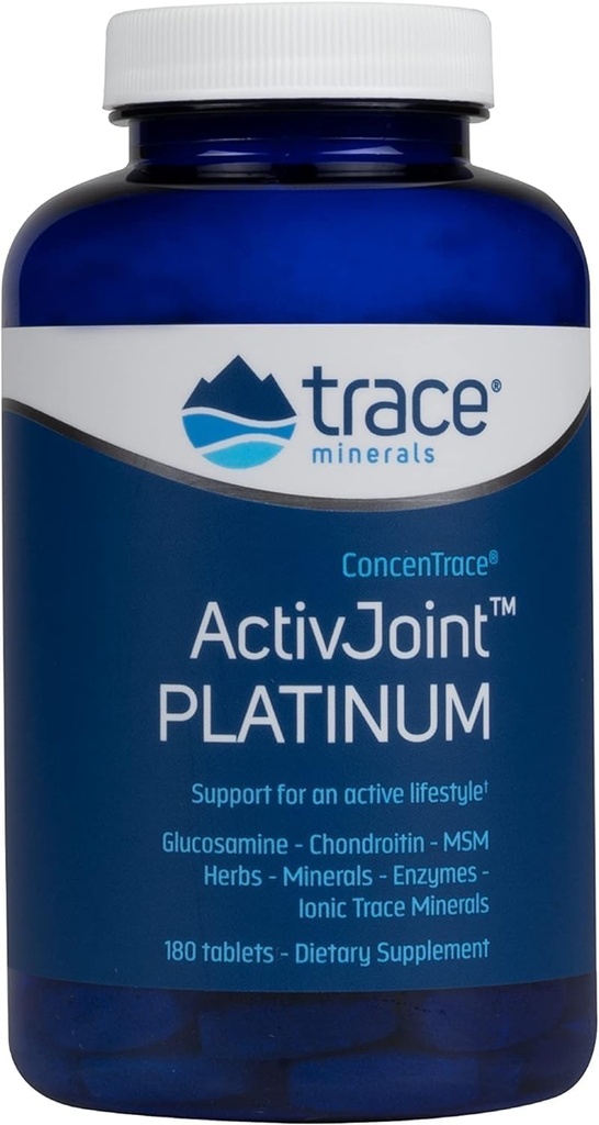 Trace Minerals ActivJoint Platinum - Bone Health & Strength Support Supplement - Supplement for Joint &amp; Muscle Health Support - Healthy Heart Supplement with Magnesium - 180 Tablets (30 Servings)