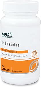 Klaire Labs L-Theanine - 100mg Suntheanine para promover la relajación (60 cápsulas)