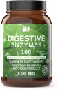 Productos naturales completos cápsulas de enzima digestiva, 550mg, 100ct  duración Fórmula de base vegetal, cápsula orgánica Shell, soporta equilibrio digestivo " Absorción de nutrientes