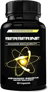 1500mg Advanced Bioavailability Micronized Berberine Supplement All Natural w/BerbeTal™ Support. 90 Total Capsules