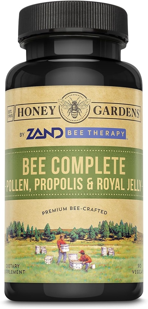 Honey Gardens Bee Pollen Royal Jelly y Propolis Capsules, 90 Conde