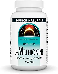 Fuente Naturales L-Methionine Free-Form Powder - Suplemento Amino Acid - 100 Grams