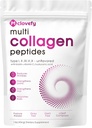 Multi Collagen Peptides Powder, 16 Oz (41 Servings) - Suplemento Proteína, Tipo I, II, III, V, X con Ácido Hialurónico, Vitamina C y Biotina, Mezcla fácilmente en Bebidas