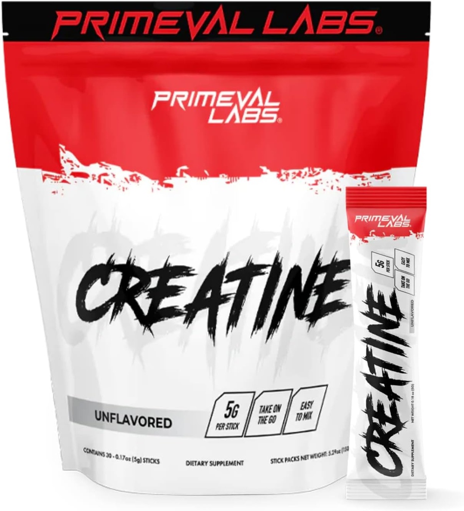 Laboratorios de Primerval Limpio Cretina Monohydrate Powder ← Polvo para la fuerza muscular &amp; recuperación permanente Workout Suplemento para Hombres &amp; Mujeres Silencioso Desarrollado 30 Servimientos