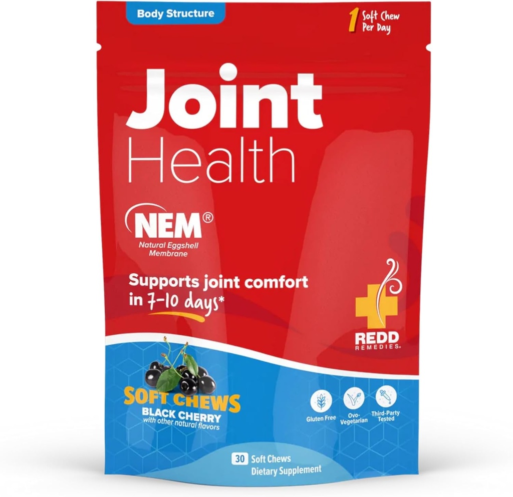 Redd Remedies, Joint Health Original, Helps Strengthen Connective Tissue and Cartilage, Black Cherry Flavor, 30 Soft Chews