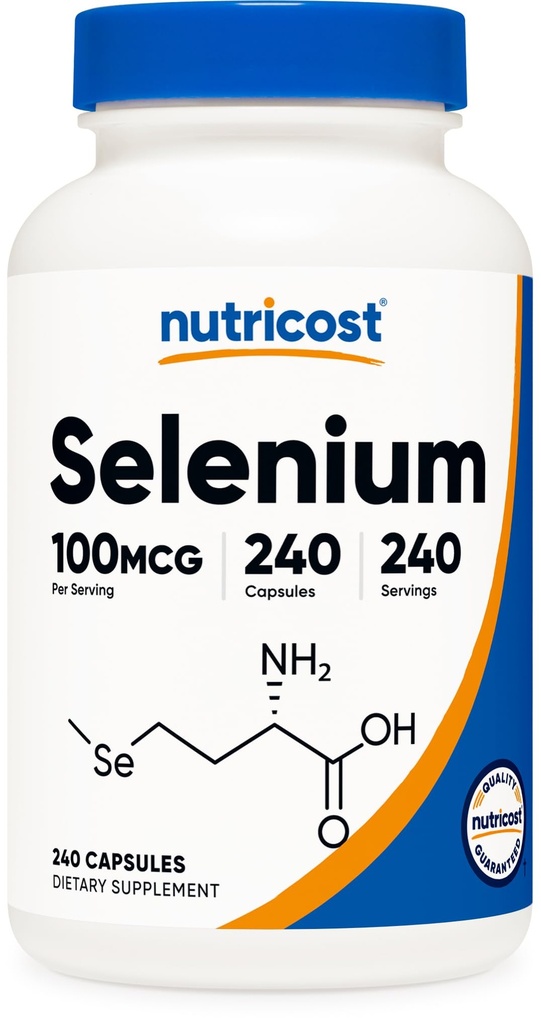 Nutricost Selenium Supplement 100mcg, 240 Capsules, Vegetarian, Gluten Free & Non-GMO