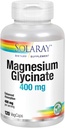 Solaray Magnesium Glycinate 400 mg | Healthy Relaxation, Bone & Cardiovascular Support (120 CT, 30 Servings)