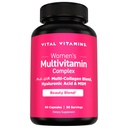 Complejo Multivitamínico de Mujeres Vital Vitaminas Vitales - Hecho con Lámina Multi-Colágena, Ácido Hialurónico, &amp; MSM - Multivitaminas de Belleza - con Vitamina A, C, E, B6, B12, D3-60 Cápsulas