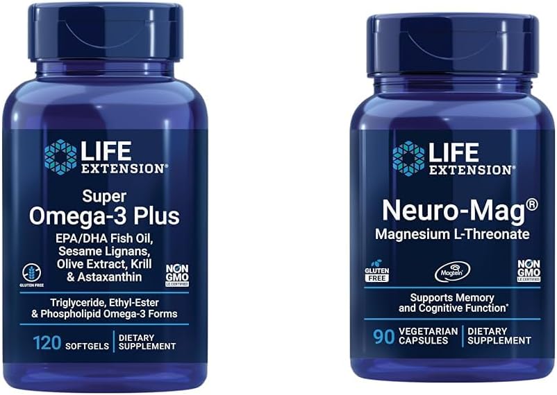 Super Omega-3 Plus EPA/DHA Fish Oil, Sesame Lignans & Neuro-mag Magnesium L-threonate