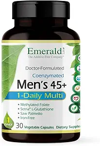 EMERALD LABS Hombre 45+ 1-Daily Multi - Hecho con Saw Palmetto, Lycopene &amp; Más para Heart, Bone &amp; Immune Support* - Gluten-Free - 30 cápsulas vegetales