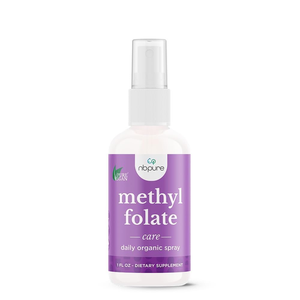 nbpure Methylfolate Vitamin B9 Spray Supplement, Liquid Folic Acid Spray, 1 oz