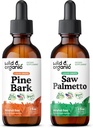Wild &amp; Organic Pine Bark Tincture 2 fl oz &amp; Saw Palmetto Tincture 2 fl oz