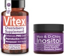Rosa íntima Ahorre 10% en Equilibrio hormonal y bienestar reproductivo Bundle – Vitex Chasteberry Suplemento + Myo & D-Chiro Inositol Polvo para soporte menstrual PCOS