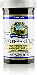 Sunshine Protease Plus, 90 Capsules ← Powerful Digestive Enzyme Suplementos con 60.000 HUT Protease para romper Proteinas y Aminoácidos