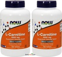 AHORA Alimentos L- Carnitina Tartrate 1000mg, 100 Tablets (Pack of 2)
