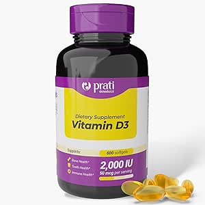 Vitamina D3 2,000 UI – 600 Softgels – Soporta el sistema de defensa, la salud ósea y muscular – Tamaño familiar