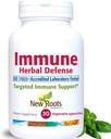 Immune Herbal Defense Suplemento (200mg) con Reishi Mushroom, Astragalus Andrographis, Multi Herbal Extract with Elderberry, Echinacea (30 Capsules)