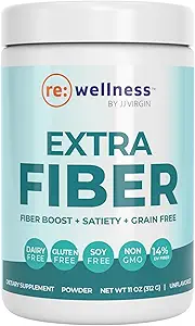 Reignite Wellness by JJ Virgin ← Fiber Extra TEN 12 Fiber Powder Suplemento con Psyllium Husk, Pectin, Flax, Cranberry Seed &amp; More ← Soporta Gut Health 60 Servings