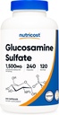 Nutricost Glucosamine Sulfate 1500mg, 240 Capsules - 750mg Per Capsule, Gluten Free, Non-GMO