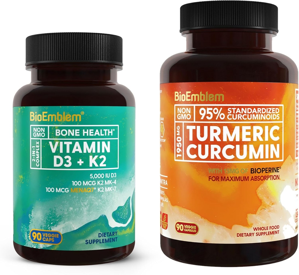 BioEmblem Turmeric Curcumin Vitamina D3 K2