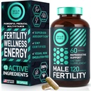 Suplementos de fertilidad para hombres Vitamina Prenatal - Maca Root, Ashwagandha, Zinc, Plus Naturals - Concepción para él Hombre Fertilidad Vitaminas y Fertilidad Hombre Suplementos - 120 Caps para 2 Meses