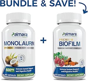 Palmara Health Premium Monolaurin 600mg + Complejo de Biofilm