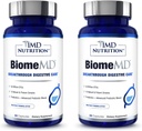 1MD Nutrición BiomeMD Probióticos TEN 62 Billion CFUs, 15 Estrados Integrales - Pro " Prebióticos TEN Doctor-Formulado para la Salud Digestiva " Apoyo Inmunitario 60 cápsulas