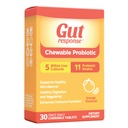 Probiótico Chewable para Hombres &amp; Mujeres, Disminuye el envejecimiento digestivo, Boost Immune System, Non-GMO, Gluten Free &amp; Soy Free, 5 Billion CFU, 30 Chewable Tablets, Orange Flavor