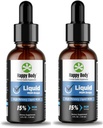 HAPPY BODY Líquido MSM disminuye el contenido MSM más alto en un suplemento MSM líquido. Ideal para aplicaciones orales y tópicas - 1 x 4 fl. oz Botella (2 Pack)