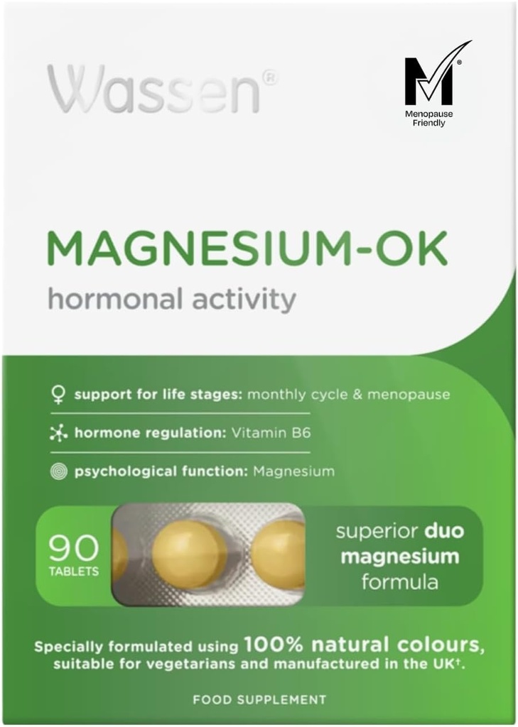 Magnesio OK Vitaminas &amp; Minerales para Mujeres Durante el Ciclo Mensual 90 Tabletas