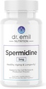 DR. EMIL NUTRITION Hombres &amp; Mujeres Spermidine 5mg Suplementos Silencio Aging Suplemento Silencio Pure Spermidine 3HCL & Thiamin 20mg ← 60 Capsules ← 30 Day Supply